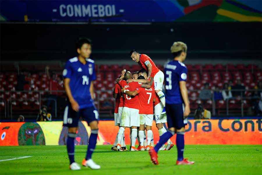 日本がチリに0-4敗戦【写真：Copa America】