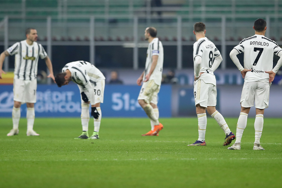 インテルとのイタリア・ダービーに敗れたユベントス【写真：Getty Images】