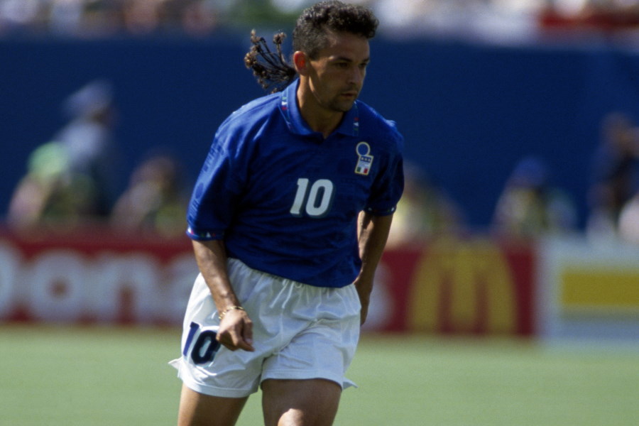 ワールドカップサッカー ロベルト バッジョ イタリア代表 黒 希少 