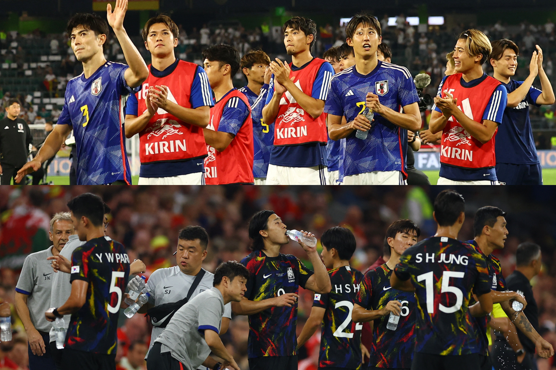 日本代表と韓国代表の明暗に焦点【写真：ロイター】