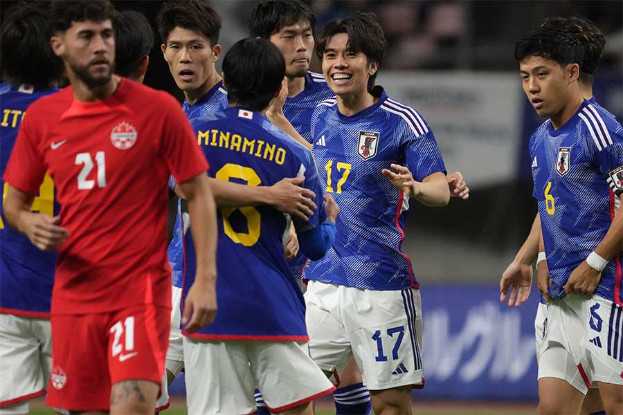 カナダ戦に快勝した日本代表【写真：Getty Images】