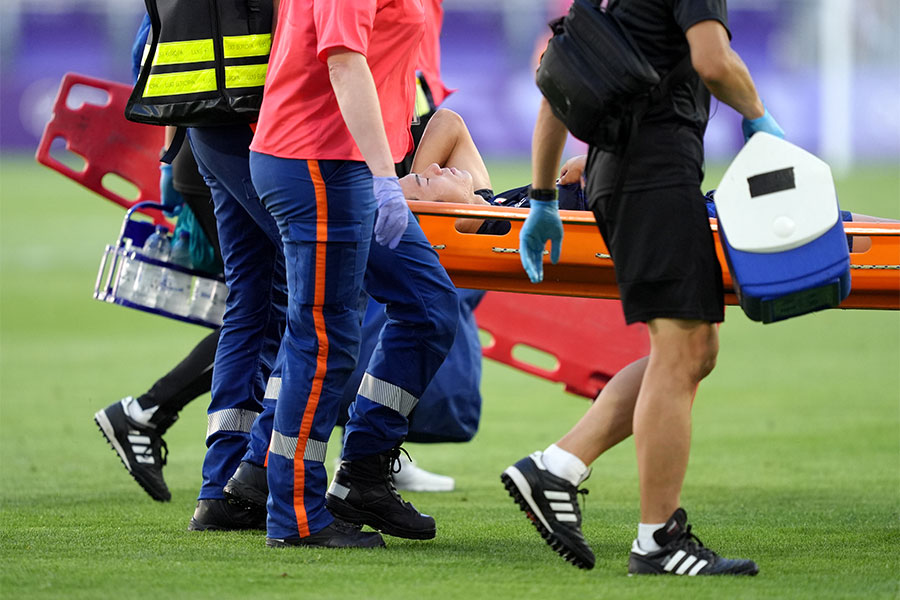 パラグアイ戦で負傷交代となったU-23日本代表・平河悠【写真：Getty Images】