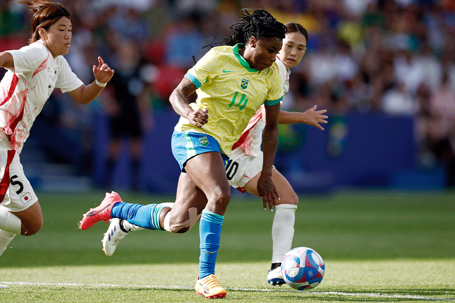 ブラジルは試合終盤にまさかの2失点【写真：ロイター】