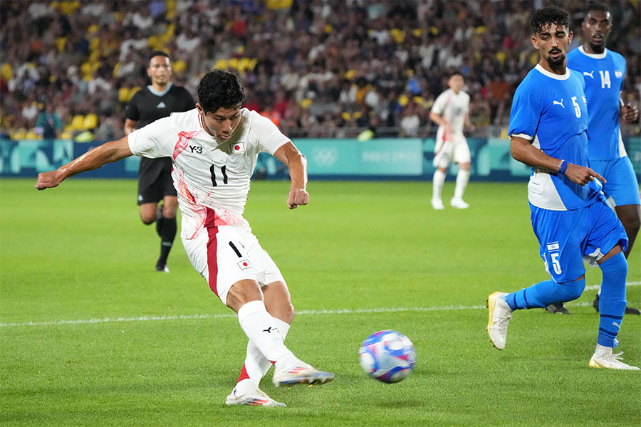 イスラエル戦に出場したU-23日本代表・細谷真大【写真：Getty Images】