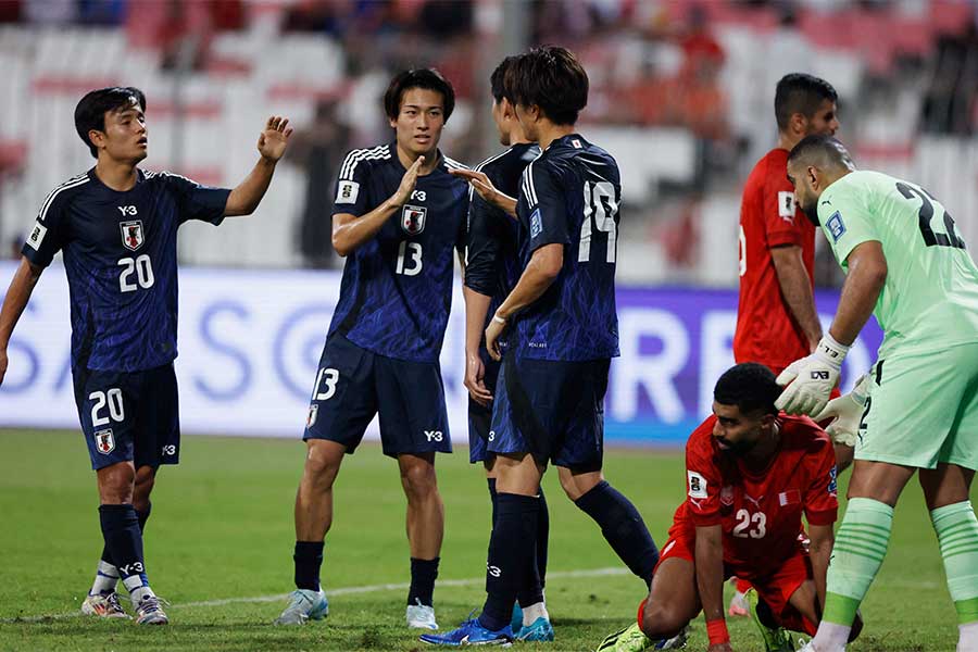 W杯最終予選で好スタートを切った日本代表【写真：ロイター】