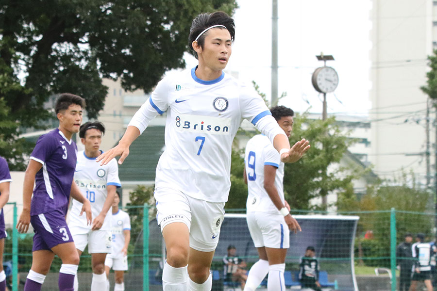 来年から新潟でプレーをする桐蔭横浜大の笠井佳祐【写真：FOOTBALL ZONE編集部】