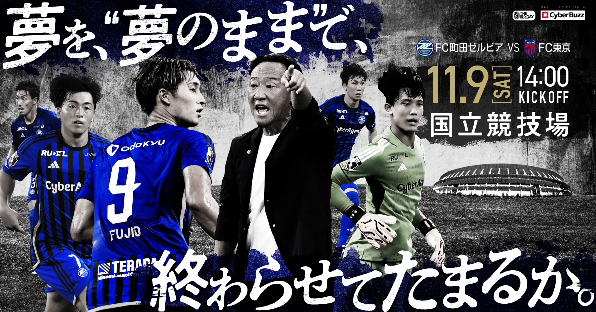 町田は11月9日に国立競技場でFC東京と対戦【画像：(C) FCMZ】