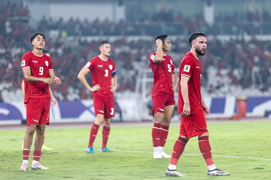 日本に敗れたインドネシア代表【写真：Getty Images】