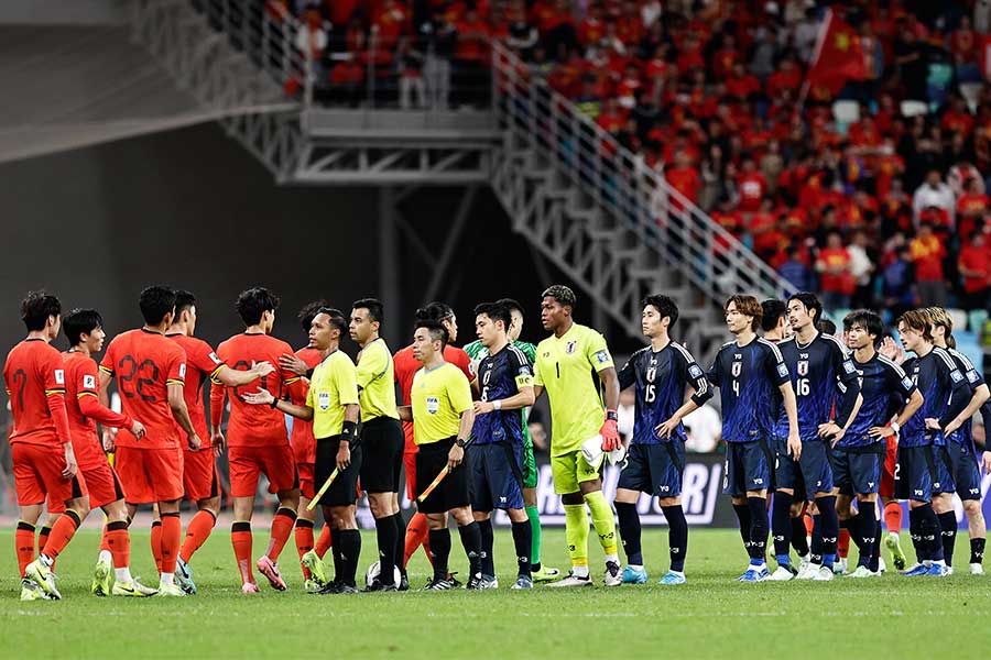 リターンマッチに敗戦も内容で改善を見せた中国【写真：Getty Images】