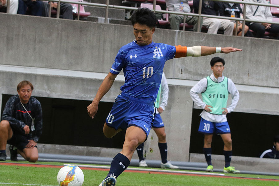 明秀日立が鹿島学園に勝利して選手権へ【写真：FOOTBALL ZONE編集部】