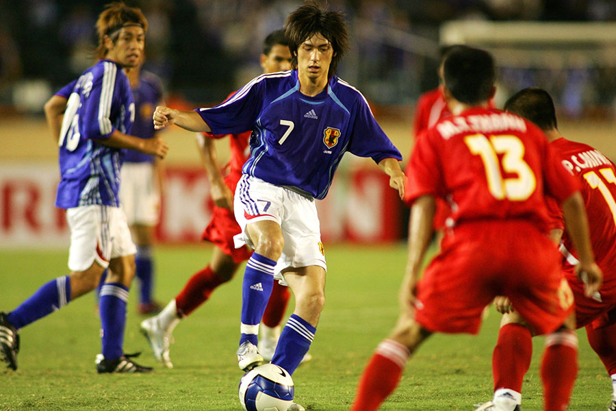 日本代表としてもプレーをした水野晃樹氏（7番）【写真：Getty Images】