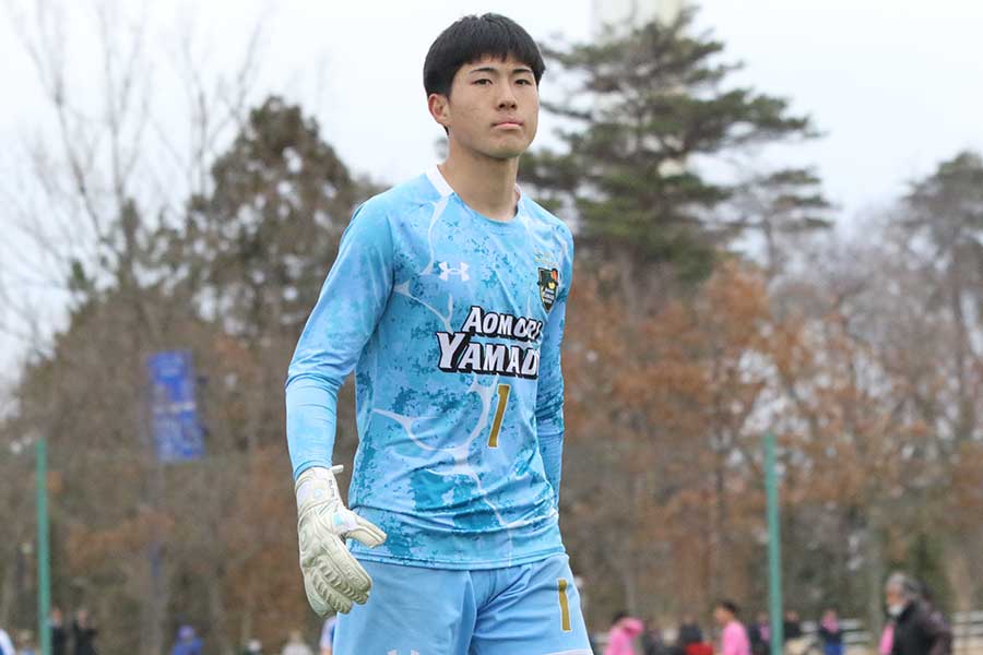 青森山田の松田駿【写真：FOOTBALL ZONE編集部】