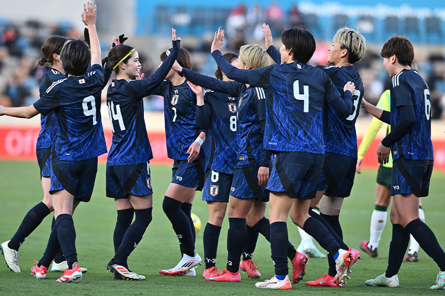 初戦で快勝したなでしこジャパン【写真：Getty Images】