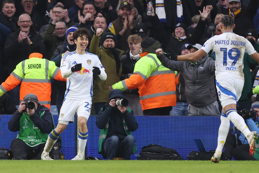 リーズMF田中碧【写真：Getty Images】